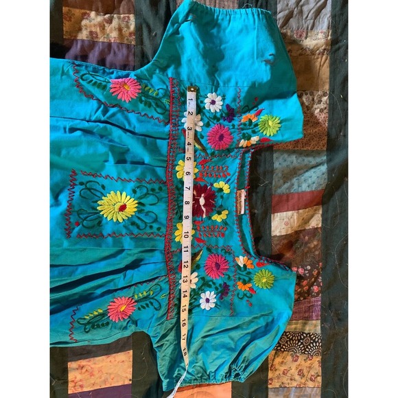 Vintage Mexican Fiesta Dress Sz Small -Med. Cotton 1960’s - Picture 11 of 11